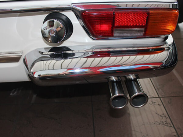 Exhaust chrome trim / tailpipes on the Mercedes W113 / 2 pieces - Image 2