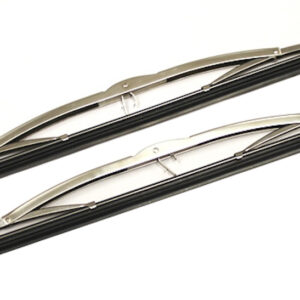 2 stainless steel wiper blades for Lancia Flavia with U-mounting