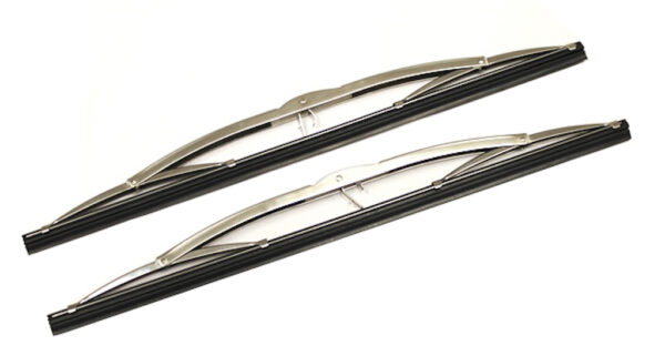 2 stainless steel wiper blades for Lancia Flavia with U-mounting