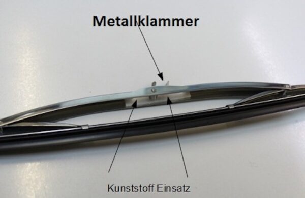 2 stainless steel wiper blades for Lancia Flavia with U-mounting - Image 3
