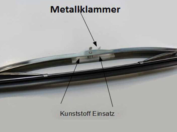 2 stainless steel wiper blades with U-mounting for Setra S6 - Image 4
