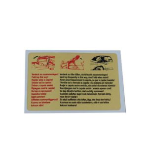 Soft top sticker for Mercedes W113