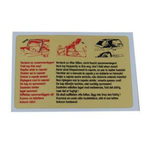 Hood sticker XL for Mercedes W113 Pagoda