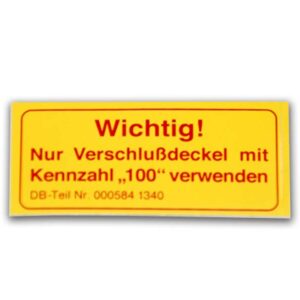 Sticker cap number 100 for Mercedes radiator frame