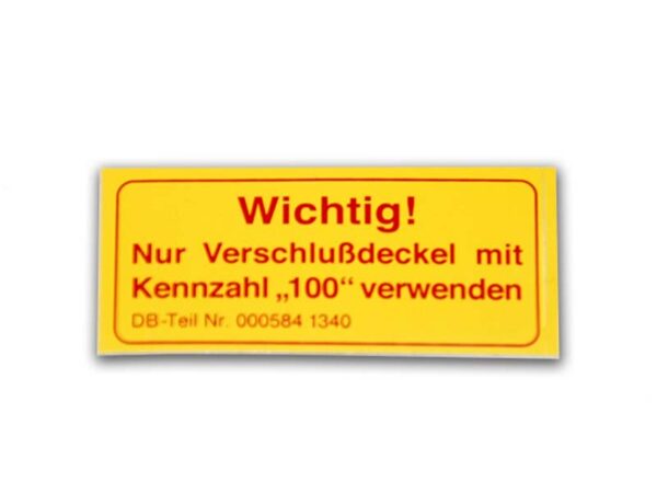 Sticker cap number 100 for Mercedes radiator frame