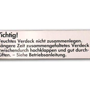 Sticker for Mercedes W113 soft top