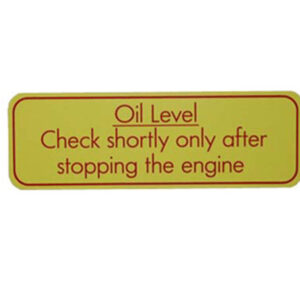 Sticker oil level for US version Mercedes classic cars