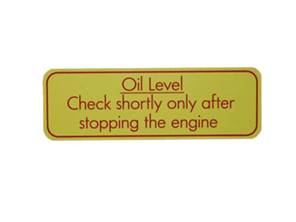 Sticker oil level for US version Mercedes classic cars