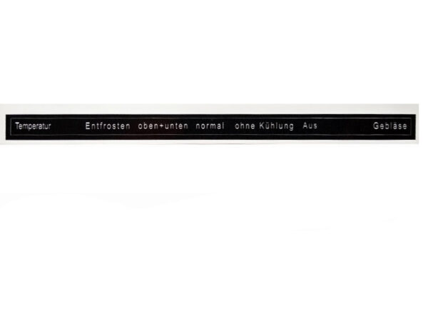 Sticker MB blower setting for Mercedes w126