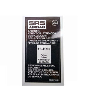 Sticker airbag expiry palomino for Mercedes W126 / W124