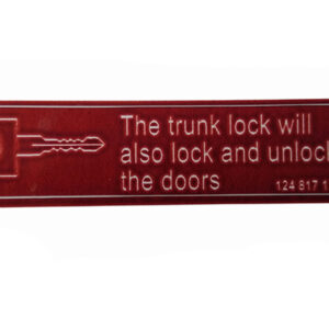 Sticker Trunk Lock for Mercedes R107 W124 W126 W140 W201