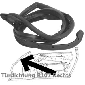 Right door seal for Mercedes W107 R107 C107