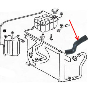 Upper radiator hose for Mercedes R129 300SL