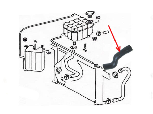 Upper radiator hose for Mercedes R129 300SL