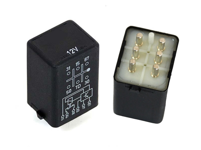Fuel pump relay 6-pin for Mercedes R107 W116 W126