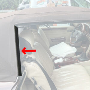 Right vertical Mercedes R107 convertible top seal