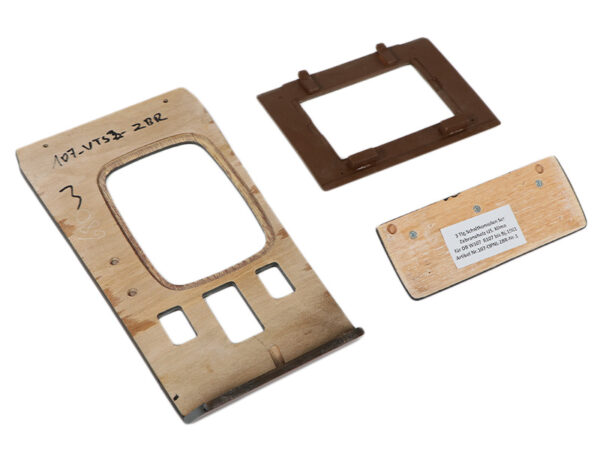 3 pcs. Switch console set zebra wood / real wood for Mercedes R107 up to 1981 - Image 2