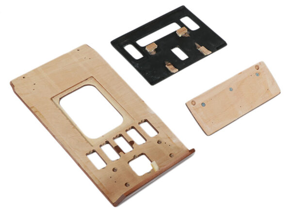 3-piece switch console set zebra wood / real wood for Mercedes R107 year 1985-1989 - Image 2