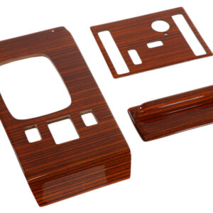 3 pcs. Switch console set zebra wood / real wood for Mercedes R107 up to 1981