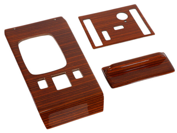3 pcs. Switch console set zebra wood / real wood for Mercedes R107 up to 1981