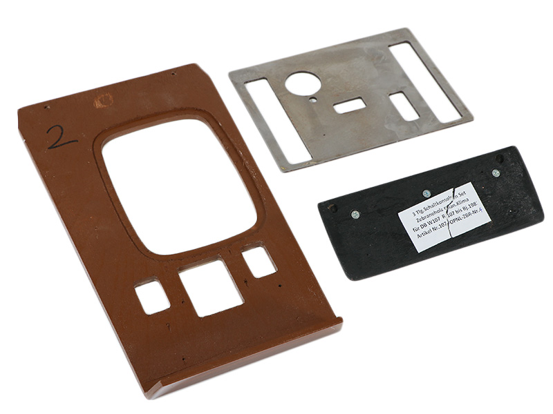 3 pcs. Switch console set zebra wood / real wood for Mercedes R107 up to 1981 - Image 2