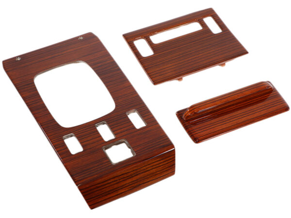 3 pcs. Switch console set zebra wood / real wood for Mercedes R107 up to 1981