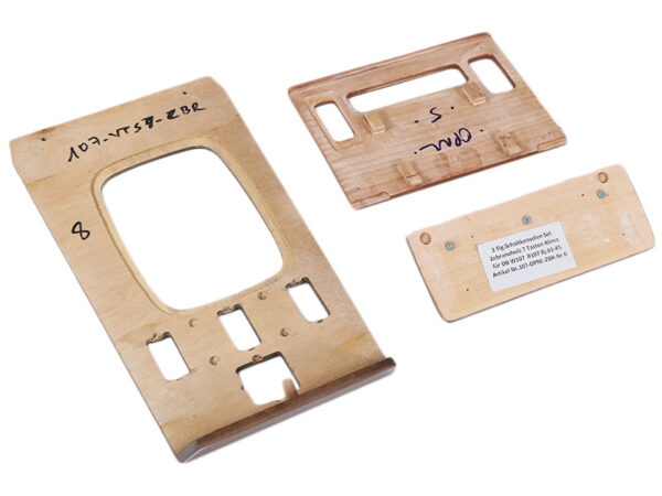 3 pcs. Switch console set zebra wood / real wood for Mercedes R107 up to 1981 - Image 2