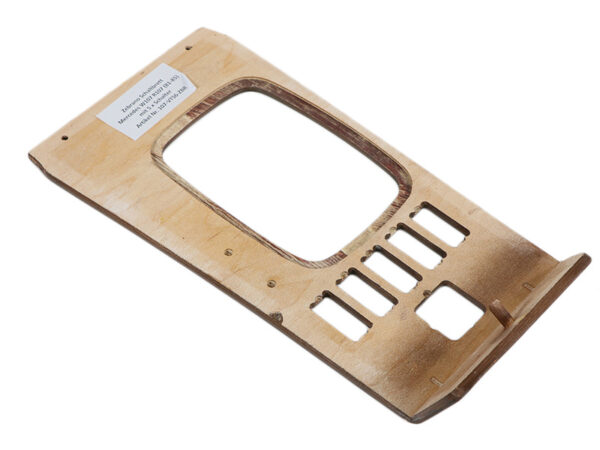 Zebrano wood / real wood switch board with 6 switches for Mercedes R107 81-85 - Image 2