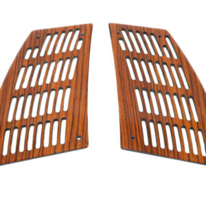 Zebrano / real wood speaker covers (R+L) for Mercedes W126