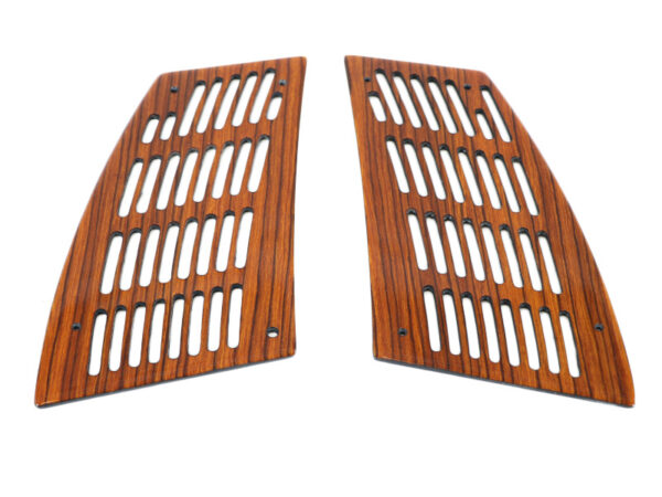 Zebrano / real wood speaker covers (R+L) for Mercedes W126