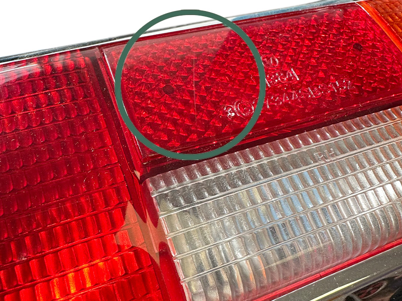 B-stock: Right tail light red / orange for late Mercedes W113 - Image 6