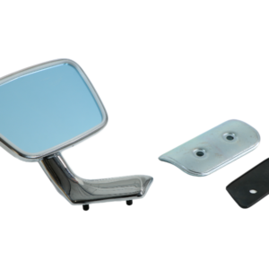 Exterior mirror set right with rubber & reinforcement for Mercedes W113 Late