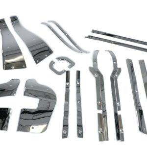16-piece chrome retaining rail set for W113 SL Pagoda doors