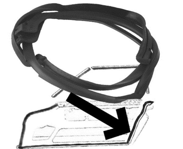 Right OEM door seal for Mercedes W113 Pagoda