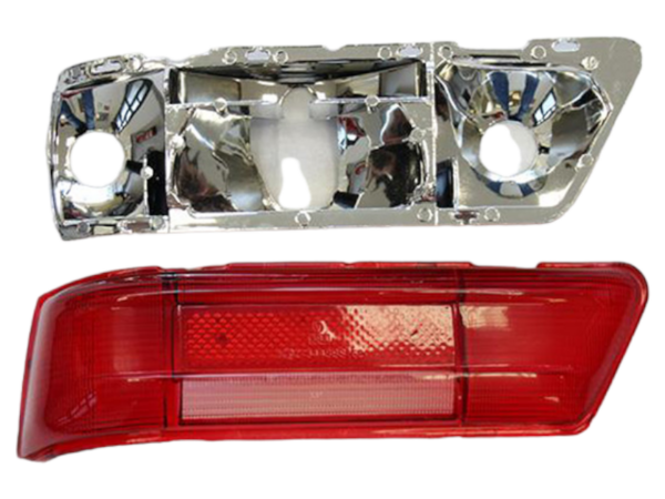 Rear light glass red/red with reflector for early Mercedes W111 W113 - left