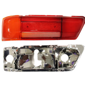Rear light glass red/orange with reflector for early Mercedes W111 W113 - left