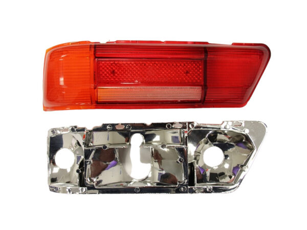 Rear light glass red/orange with reflector for early Mercedes W111 W113 - left