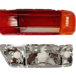 Rear light glass red/orange with reflector for early Mercedes W111 W113 - right