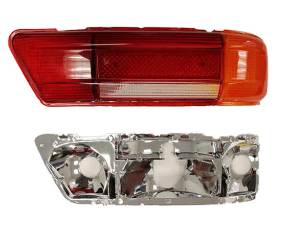 Rear light glass red/orange with reflector for early Mercedes W111 W113 - right