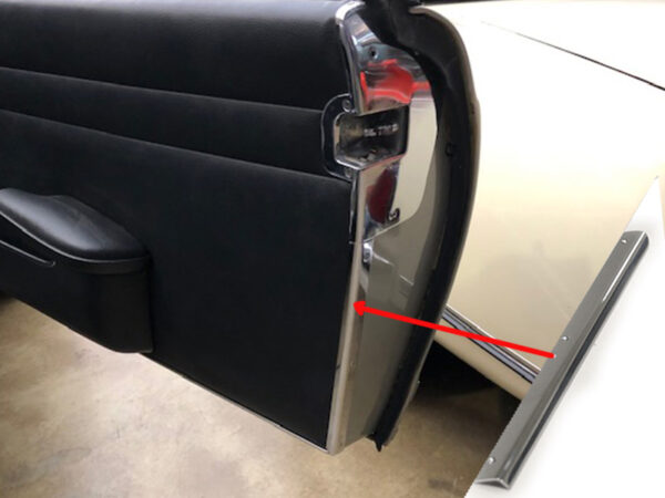 Rear surround for Mercedes W113 door panel right