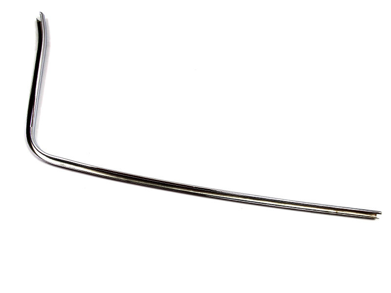 Chrome decorative frame inside right Mercedes W113 convertible top compartment lid - Image 2