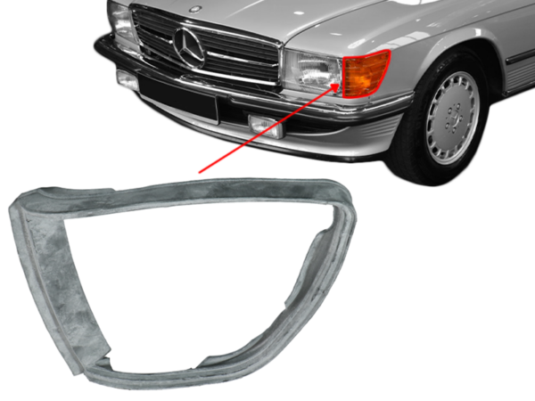 Seal on the front left turn signal for Mercedes R107