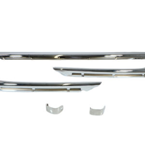 3-piece chrome shell set for rear Mercedes SL R107 bumper