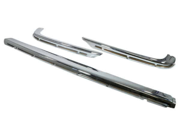 3-piece chrome shell set for rear Mercedes SL R107 bumper - Image 3