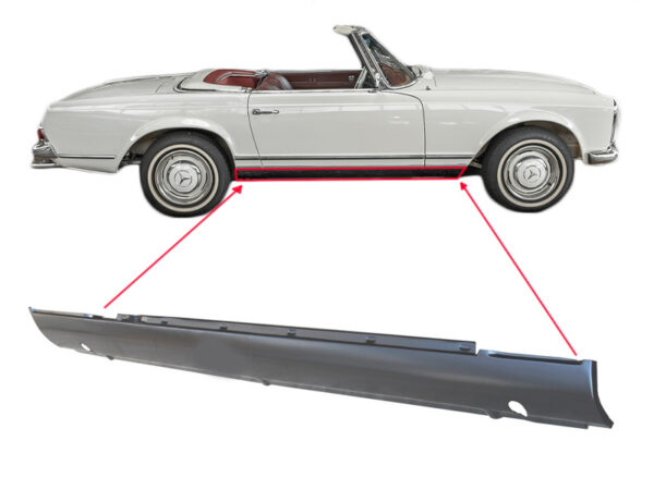 Left outer sill for Mercedes W113 Pagoda