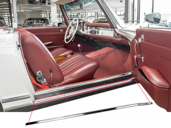 Cover rail on the right outside for Mercedes W113 door entry