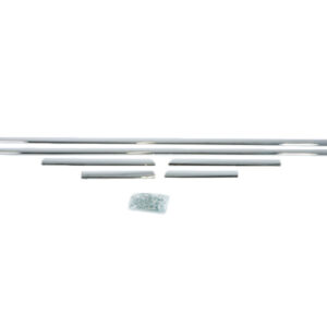 6-piece aluminum trim set including clips for Mercedes W113