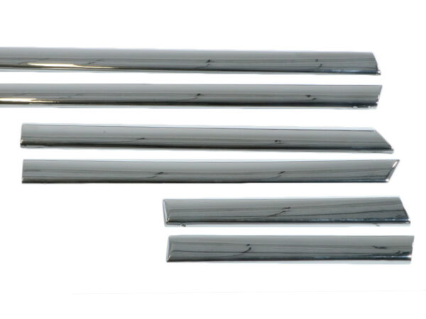 6-piece aluminum trim set including clips for Mercedes W113 - Image 2