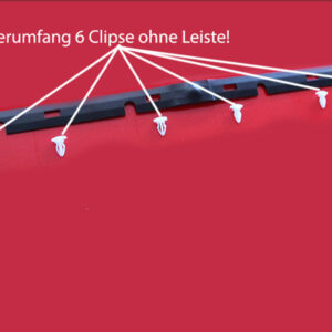 6x clamp / clip for Mercedes R107 bumper rubber