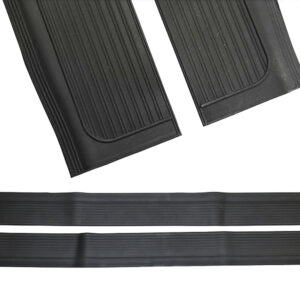 Black rubber mat left and right for Mercedes R107 entry